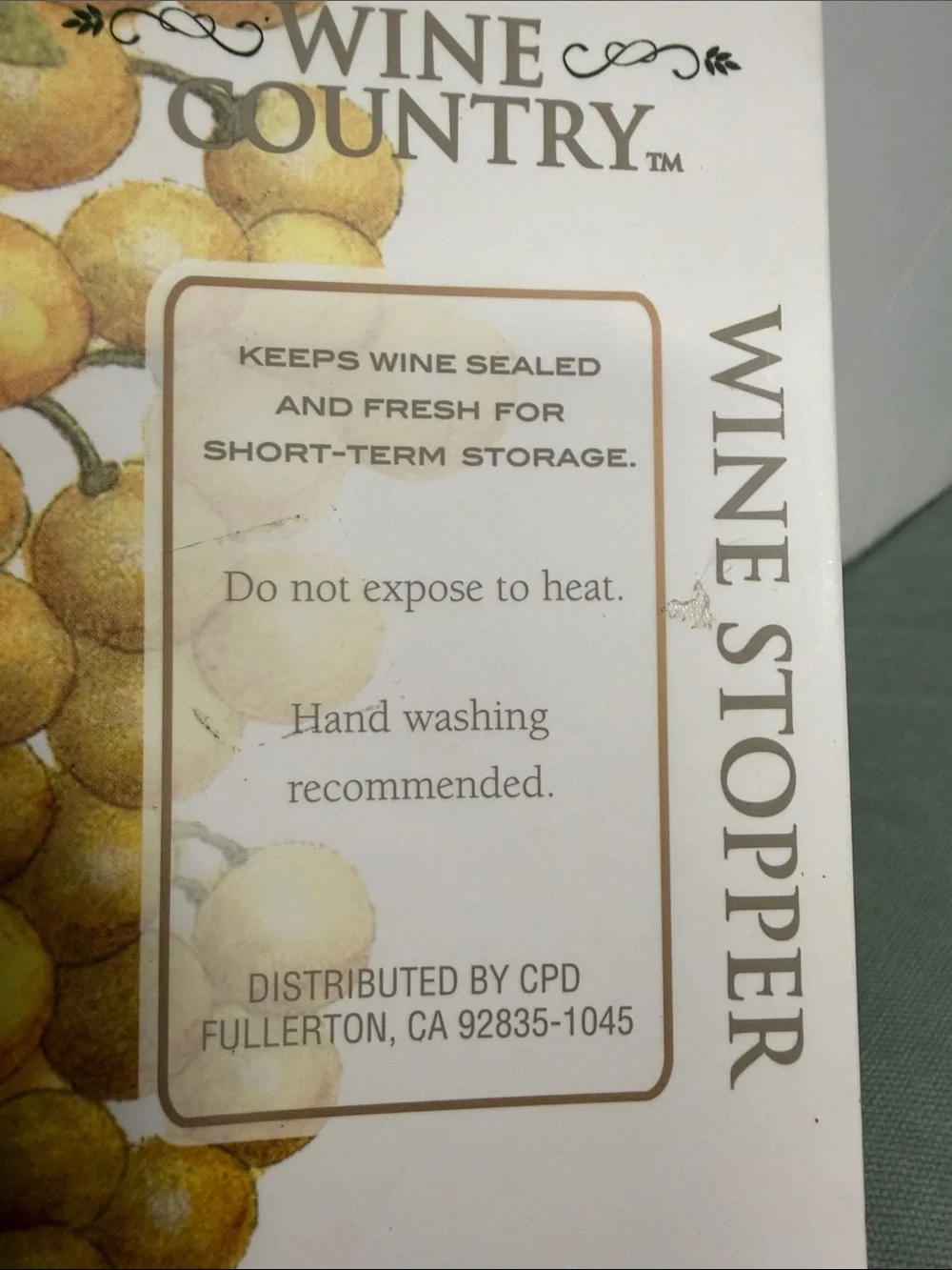 BNIB WINE COUNTRY SILVER CROWN WINE STOPPER CONNOISSEURS COLLECTION & GIFT BAG